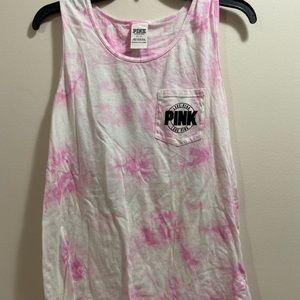 PINK tye-dye muscle tee